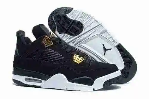 Zapatos AIR JORDAN 4 para hombre en colores oficiales negro, blanco y dorado 41-47 enviados