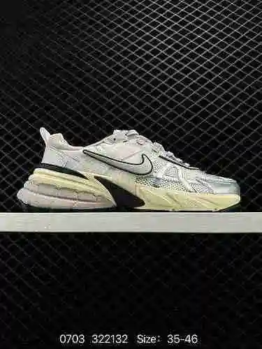 6 ZAPATOS PARA CORRER NIKE V2K RUN Zapatos deportivos transpirables de malla de moda retro Gris plat