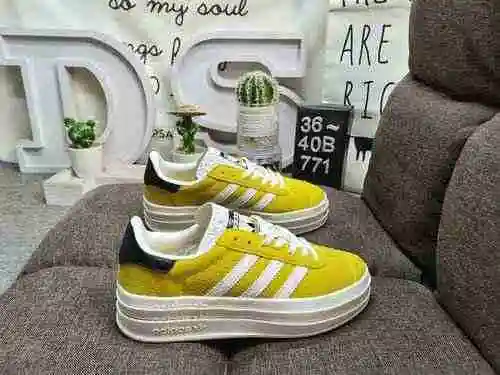 771DAdidas Originals Gazelle Bold W Clover Suela gruesa de tres capas Low Top Retro Versátil Casual 