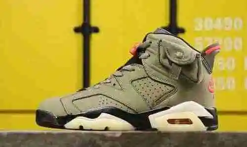 Air Jordan 6 TS 3M Ghost Face Co marca Army Green Glow Outsole Zapatos de hombre de alta calidad 40 