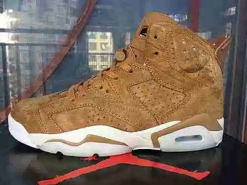 AirJordan 6 Wheat Zapatos de alta calidad para hombre y mujer Auténtico + Sello de acero 36-47