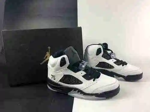 AIR JORDAN5 Jordan 5th Generation Negro/Blanco Paris Super A Zapato para hombre 40-47
