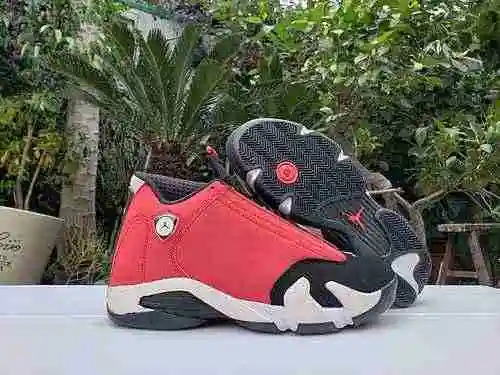AIR JORDAN14 Zapatos para hombre Jordan Dan de 14.a generación en rojo, blanco y negro, 40-47 enviad