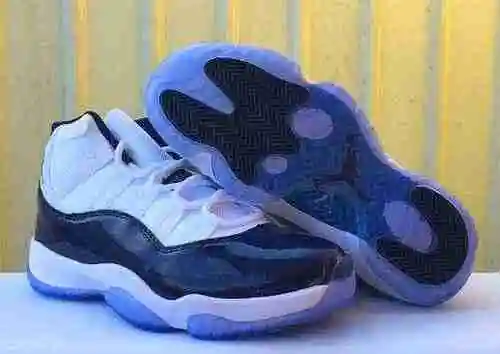 JORDAN11 Blanco Azul Profundo Zapatos para Hombre y Mujer: 36-47