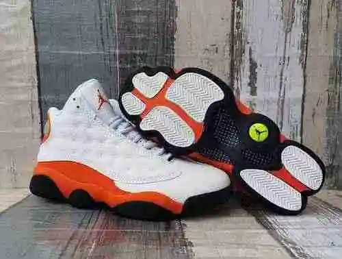 Zapatillas Hombre JORDAN 13 Blanco Naranja Rojo 40-47
