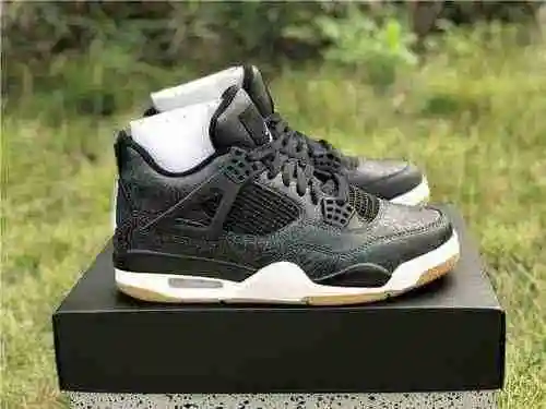 AJ4 Laser Graffiti Air Jordan 4, Envío de tamaño completo 40-47.5