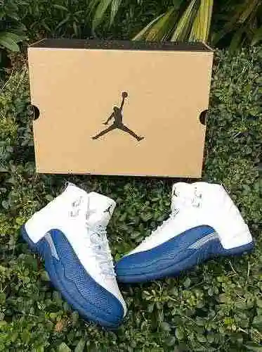 Air Jordan 12 French Azul True Leather Hombre 41-47