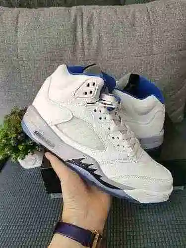 Zapato de baloncesto Air Jordan 5 Stealth 2.0 AJ5 blanco azul DD0587-140 Tallas de calzado 40-47, in