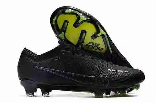 Llegó/heredado) Nike Assassin XV Negro Verde Incorporado Full Air Cushion Waterproof Knit FG Bota de