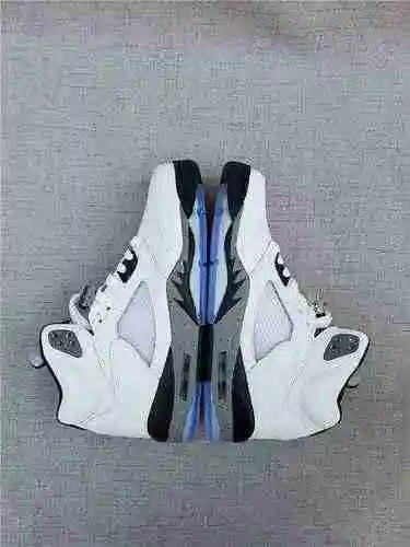 Jordan 5 cemento blanco Oreo zapatos de cuero doble para hombre 40-47 enviados