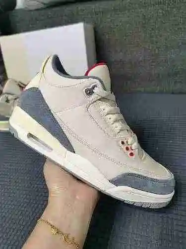 Air Jordan 3 AJ3 Meter Gris Retro Zapatos de baloncesto Tallas 40-47 Incluyendo medias tallas