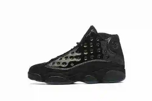AJ13 Black Knight Super Un verdadero ojo de gato JORDAN 13 "BATA Y GORRA"