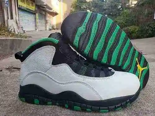 AIR JORDAN10Jordan Dan 10th Generation Blanco Negro Verde& Camo zapatos de hombre 40-47
