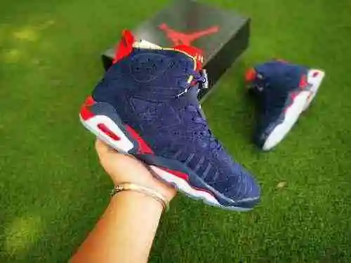 Zapato Air Jordan 6 Charity para hombre auténtico de alta calidad 40-47 con media talla