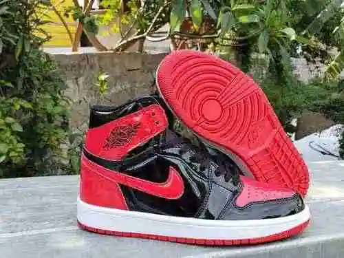 AIR JORDAN1 Jordan 1 Negro Rojo Espejo Zapatos de hombre enviados 40-47