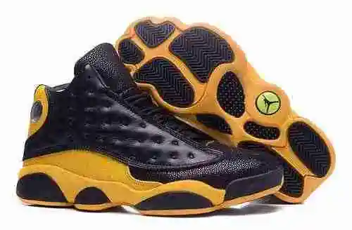 AJ13 Nueva combinación de colores - [Patrón de cocodrilo amarillo negro] True Eye Authentic Super A 