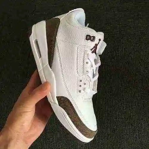 Zapatillas AIR JORDAN3/Jordan Dan 3ª generación blanco marrón hombre 40-47