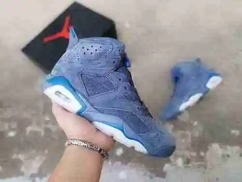 Jordan 6 Obsidian Blue Jimmy Teller Zapato de baloncesto para hombre 384664-400 Alta calidad 40-47 c