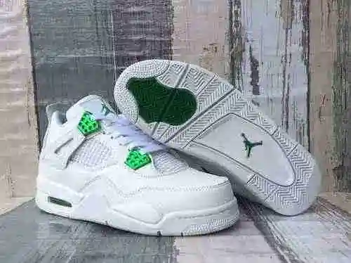 Zapatillas hombre JORDAN 4 blanco verde (hebilla): 40-47