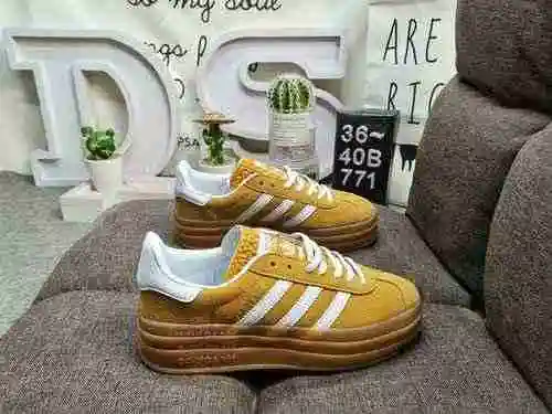 771DAdidas Originals Gazelle Bold W Clover Suela gruesa de tres capas Low Top Retro Versátil Casual 