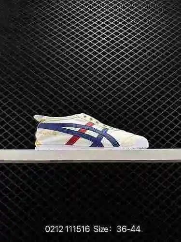 8 ¡Zapatos casuales de lona clásicos Asics Ascs Mexico 66 Slip On Ghost Tiger! Código: 56 Talla: 36-