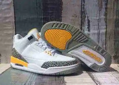 Zapatillas JORDAN 3 Blancas Amarillas Hombre 40-47