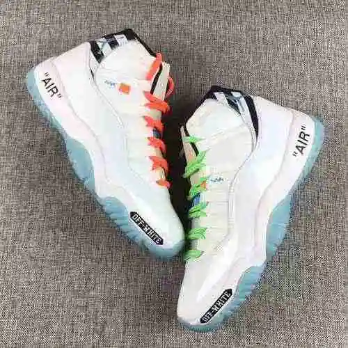 Air Jordan 11 Off_ White AJ11 presenta un acabado de pintura taiwanesa a prueba de explosiones, una 