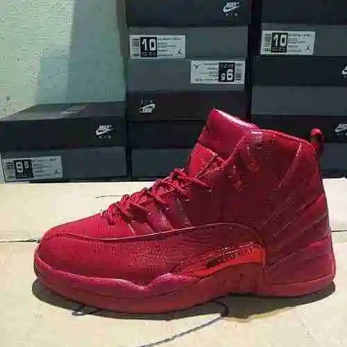 AIR jordan12 nueva combinación de colores Rojo completo 40--47