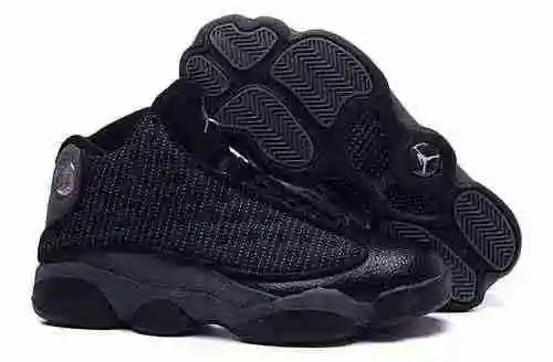 Zapato Hombre AJ 13 Negro Gris Mesh Super A 41-47
