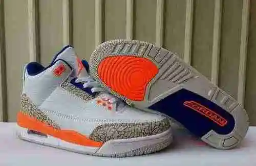 Zapato Hombre JODAN3 Blanco Orquídea Naranja: 40-47
