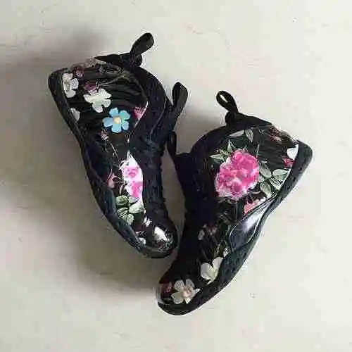 Zapatos de hombre Air Foamposite One Deep Blue Rubber& Flower 40-47