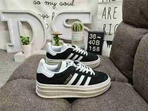 158DAdidas Originals Gazelle Bold W Clover Suela gruesa de tres capas Low Top Retro Versátil Casual 
