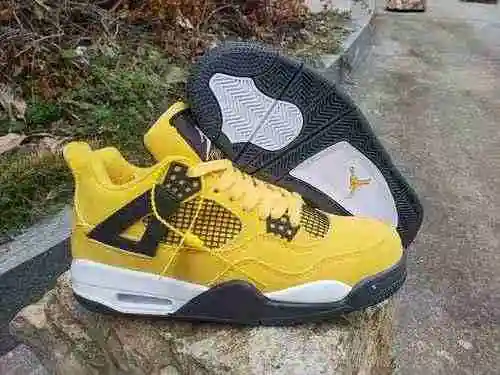 Zapatillas AIR Jordan 4 Jordan Dan 4th Generation All Yellow Super A para hombre 40-47
