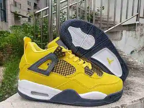 AIR JORDAN4 Gris Amarillo Jordan Dan 4ta Generación Gris Amarillo 40-47