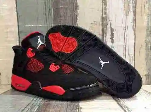 Zapatillas Hombre JORDAN 4 Negro Rojo Correct Edition 40-47