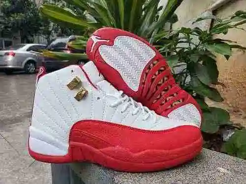 AIR Jordan 12 Jordan Dan 12th Generation Blanco Agua Rojo 41-47