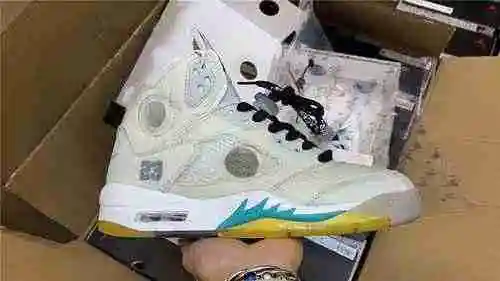 Caja original Jordan Dan 5ta generación Air Jordan 5 x off white AJ5 ow 3M lengua reflectante marca 