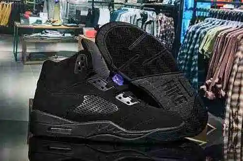 Zapatillas Jordan 5 para hombre todas negras 40-47