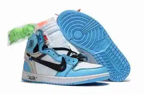 AJ1 Mayo 2018 Oficial Carolina del Norte Azul OFF WHITE 36-47