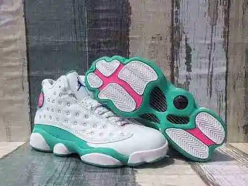 Zapatillas Mujer JORDAN 13 Blanco Verde Menta (Huevo) 36-40