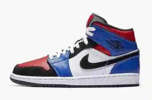AJ1 Top3 Pato Mandarín Negro Rojo Toe Dos Capas Super Suave 36-40 con Media Talla