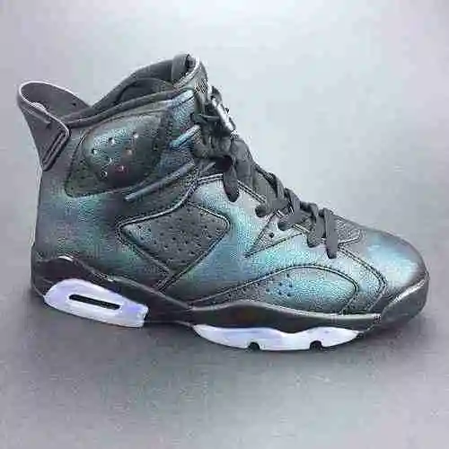 AJ6 camaleón imitación etiqueta real de dos capas hombres y mujeres 36-47 con media talla