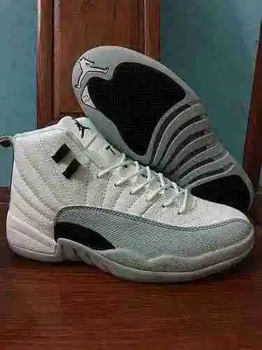 Jordan12 Blanco Gris Regular y Super A Enviado 36-47