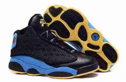AJ13 Nueva combinación de colores: malla negra y azul ["Wasp Color Matching" de Chris Paul