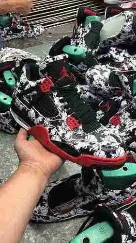 Air Jordan 4 Tatuajes AJ4 Jordan 4 Tatuajes Graffiti Tinta China 40--47.5