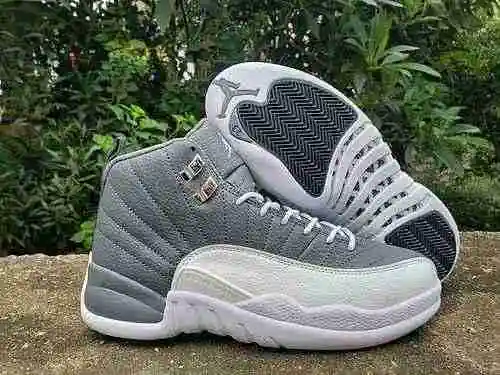Zapatillas Air Jordan 12Jordan Dan 12th Generation Gris Blanco Hombre 40-47