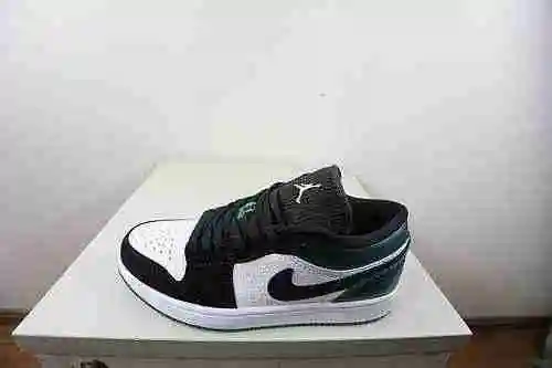 Jordan 1ª generación corte bajo negro verde dedos 36-46
