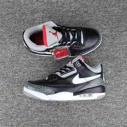 Jordan3 AJ3 Gancho de cemento negro 40-47