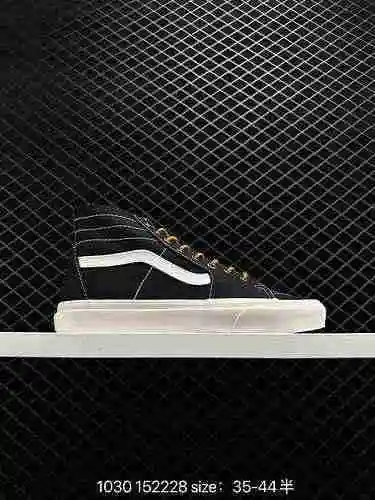Vans Vans Official SK8-Hi Classic Black High Street Style Zapatos de lona para hombres y mujeres Tam