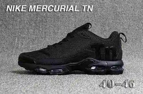 Nike Mercurial Air Max Plus Tn Caído Todo Negro 40-47